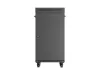 Lanberg FF01-6622-12BL 19" 22U SZÉL:600mm MÉLY:600mm MAG:1234mm lapraszerelt LCD üvegajtós fekete álló rack szekrény
