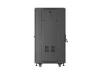 Lanberg FF01-6622-12B 19" 22U SZÉL:600mm MÉLY:600mm MAG:1159mm lapraszerelt üvegajtós fekete álló rack szekrény