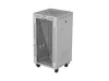 Lanberg F01-6622-12SL 19" 22U SZÉL:600mm MÉLY:600mm MAG:1131mm lapraszerelt LCD üvegajtós szürke álló rack szekrény