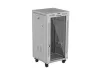Lanberg F01-6622-12SL 19" 22U SZÉL:600mm MÉLY:600mm MAG:1131mm lapraszerelt LCD üvegajtós szürke álló rack szekrény