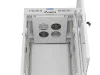 Lanberg F01-6622-12SL 19" 22U SZÉL:600mm MÉLY:600mm MAG:1131mm lapraszerelt LCD üvegajtós szürke álló rack szekrény