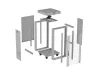 Lanberg F01-6622-12SL 19" 22U SZÉL:600mm MÉLY:600mm MAG:1131mm lapraszerelt LCD üvegajtós szürke álló rack szekrény