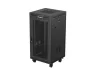 Lanberg FF01-6622-23BL 19" 22U SZÉL:600mm MÉLY:600mm MAG:1239mm lapraszerelt LCD hálós fémajtós fekete álló rack szekrény