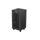 Lanberg FF01-6622-23BL 19" 22U SZÉL:600mm MÉLY:600mm MAG:1239mm lapraszerelt LCD hálós fémajtós fekete álló rack szekrény