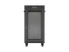 Lanberg FF01-6622-23BL 19" 22U SZÉL:600mm MÉLY:600mm MAG:1239mm lapraszerelt LCD hálós fémajtós fekete álló rack szekrény