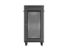 Lanberg FF01-6622-23BL 19" 22U SZÉL:600mm MÉLY:600mm MAG:1239mm lapraszerelt LCD hálós fémajtós fekete álló rack szekrény