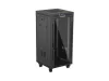 Lanberg FF01-6624-12BL 19" 24U SZÉL:600mm MÉLY:600mm MAG:1320mm lapraszerelt LCD üvegajtós fekete álló rack szekrény