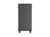 Lanberg FF01-6624-12BL 19" 24U SZÉL:600mm MÉLY:600mm MAG:1320mm lapraszerelt LCD üvegajtós fekete álló rack szekrény