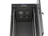 Lanberg FF01-6624-12BL 19" 24U SZÉL:600mm MÉLY:600mm MAG:1320mm lapraszerelt LCD üvegajtós fekete álló rack szekrény