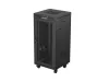 Lanberg FF01-6624-23BL 19" 24U SZÉL:600mm MÉLY:800mm MAG:1320mm lapraszerelt LCD hálós fémajtós fekete álló rack szekrény