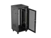 Lanberg FF01-6624-23BL 19" 24U SZÉL:600mm MÉLY:800mm MAG:1320mm lapraszerelt LCD hálós fémajtós fekete álló rack szekrény