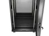 Lanberg FF01-6624-23BL 19" 24U SZÉL:600mm MÉLY:800mm MAG:1320mm lapraszerelt LCD hálós fémajtós fekete álló rack szekrény