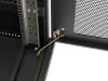 Lanberg FF01-6624-23BL 19" 24U SZÉL:600mm MÉLY:800mm MAG:1320mm lapraszerelt LCD hálós fémajtós fekete álló rack szekrény