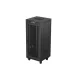 Lanberg FF01-6627-23BL 19" 27U SZÉL:600mm MÉLY:600mm MAG:1461mm lapraszerelt LCD hálós fémajtós fekete álló rack szekrény