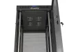 Lanberg FF01-6627-23BL 19" 27U SZÉL:600mm MÉLY:600mm MAG:1461mm lapraszerelt LCD hálós fémajtós fekete álló rack szekrény