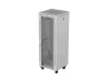 Lanberg FF01-6632-12SL 19" 32U SZÉL:600mm MÉLY:600mm MAG:1677mm lapraszerelt LCD üvegajtós szürke álló rack szekrény
