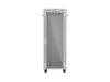 Lanberg FF01-6632-12SL 19" 32U SZÉL:600mm MÉLY:600mm MAG:1677mm lapraszerelt LCD üvegajtós szürke álló rack szekrény