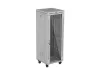 Lanberg FF01-6632-12SL 19" 32U SZÉL:600mm MÉLY:600mm MAG:1677mm lapraszerelt LCD üvegajtós szürke álló rack szekrény