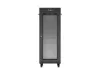 Lanberg FF01-6632-23BL 19" 32U SZÉL:600mm MÉLY:600mm MAG:1603mm lapraszerelt LCD hálós fémajtós fekete álló rack szekrény