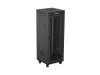 Lanberg FF01-6632-23BL 19" 32U SZÉL:600mm MÉLY:600mm MAG:1603mm lapraszerelt LCD hálós fémajtós fekete álló rack szekrény