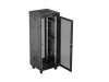 Lanberg FF01-6632-23BL 19" 32U SZÉL:600mm MÉLY:600mm MAG:1603mm lapraszerelt LCD hálós fémajtós fekete álló rack szekrény