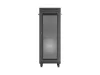 Lanberg FF01-6632-23BL 19" 32U SZÉL:600mm MÉLY:600mm MAG:1603mm lapraszerelt LCD hálós fémajtós fekete álló rack szekrény