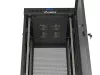 Lanberg FF01-6632-23BL 19" 32U SZÉL:600mm MÉLY:600mm MAG:1603mm lapraszerelt LCD hálós fémajtós fekete álló rack szekrény