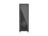 Lanberg FF01-6637-12B 19" 37U SZÉL:600mm MÉLY:600mm MAG:1826mm lapraszerelt üvegajtós fekete álló rack szekrény