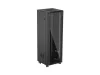 Lanberg FF01-6637-12B 19" 37U SZÉL:600mm MÉLY:600mm MAG:1826mm lapraszerelt üvegajtós fekete álló rack szekrény