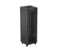 Lanberg FF01-6637-23BL 19" 37U SZÉL:600mm MÉLY:600mm MAG:1898mm lapraszerelt LCD hálós fémajtós fekete álló rack szekrény