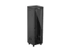 Lanberg FF01-6642-12BL 19" 42U SZÉL:600mm MÉLY:600mm MAG:2097mm lapraszerelt LCD üvegajtós fekete álló rack szekrény