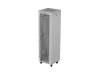 Lanberg FF01-6642-12SL 19" 42U SZÉL:600mm MÉLY:600mm MAG:2121mm lapraszerelt LCD üvegajtós szürke álló rack szekrény