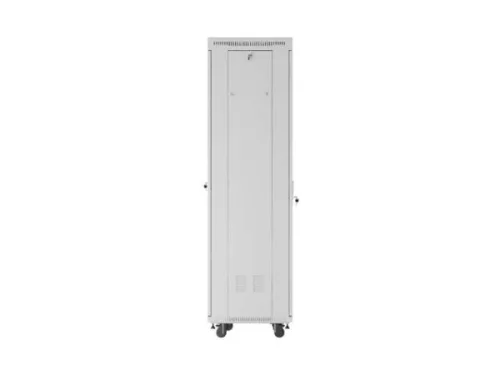 Lanberg FF01-6642-12SL 19" 42U SZÉL:600mm MÉLY:600mm MAG:2121mm lapraszerelt LCD üvegajtós szürke álló rack szekrény