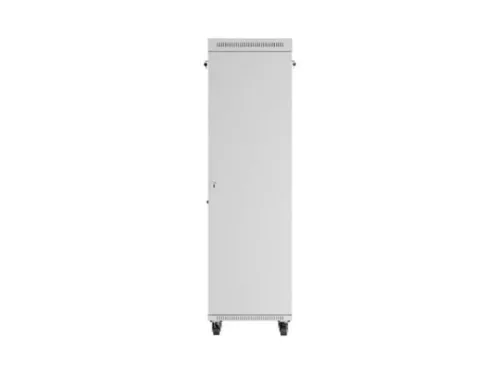 Lanberg FF01-6642-12SL 19" 42U SZÉL:600mm MÉLY:600mm MAG:2121mm lapraszerelt LCD üvegajtós szürke álló rack szekrény