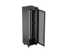 Lanberg FF01-6642-23BL 19" 42U SZÉL:600mm MÉLY:600mm MAG:2127mm lapraszerelt LCD hálós fémajtós fekete álló rack szekrény