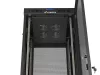 Lanberg FF01-6642-23BL 19" 42U SZÉL:600mm MÉLY:600mm MAG:2127mm lapraszerelt LCD hálós fémajtós fekete álló rack szekrény