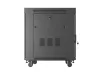 Lanberg FF01-6815-12BL 19" 15U SZÉL:600mm MÉLY:800mm MAG:898mm lapraszerelt LCD üvegajtós fekete álló rack szekrény