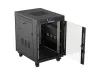 Lanberg FF01-6815-12BL 19" 15U SZÉL:600mm MÉLY:800mm MAG:898mm lapraszerelt LCD üvegajtós fekete álló rack szekrény