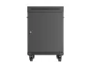 Lanberg FF01-6815-12BL 19" 15U SZÉL:600mm MÉLY:800mm MAG:898mm lapraszerelt LCD üvegajtós fekete álló rack szekrény