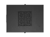 Lanberg FF01-6815-12BL 19" 15U SZÉL:600mm MÉLY:800mm MAG:898mm lapraszerelt LCD üvegajtós fekete álló rack szekrény