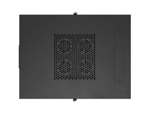 Lanberg FF01-6815-12BL 19" 15U SZÉL:600mm MÉLY:800mm MAG:898mm lapraszerelt LCD üvegajtós fekete álló rack szekrény