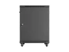 Lanberg FF01-6815-12B 19" 15U SZÉL:600mm MÉLY:800mm MAG:848mm lapraszerelt üvegajtós fekete rack álló szekrény