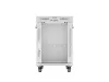 Lanberg FF01-6815-12SL 19" 15U SZÉL:600mm MÉLY:800mm MAG:922mm lapraszerelt LCD üvegajtós szürke álló rack szekrény