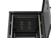 Lanberg FF01-6815-23B 19" 15U SZÉL:600mm MÉLY:800mm MAG:848mm lapraszerelt hálós fémajtós fekete álló rack szekrény