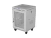 Lanberg FF01-6815-23SL 19" 15U SZÉL:600mm MÉLY:800mm MAG:923mm lapraszerelt LCD hálós fémajtós szürke álló rack szekrény
