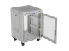 Lanberg FF01-6815-23SL 19" 15U SZÉL:600mm MÉLY:800mm MAG:923mm lapraszerelt LCD hálós fémajtós szürke álló rack szekrény