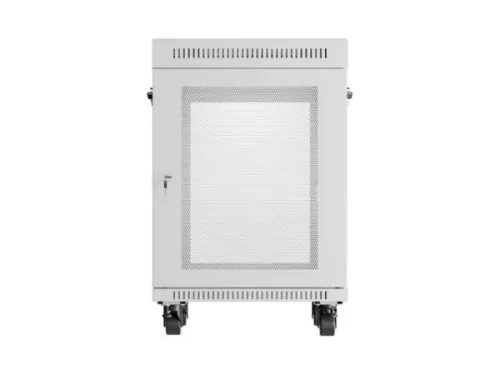 Lanberg FF01-6815-23SL 19" 15U SZÉL:600mm MÉLY:800mm MAG:923mm lapraszerelt LCD hálós fémajtós szürke álló rack szekrény