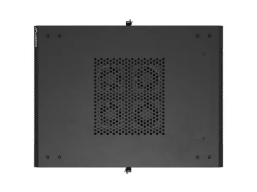 Lanberg FF01-6818-12B 19" 18U SZÉL:600mm MÉLY:800mm MAG:900mm lapraszerelt üvegajtós fekete álló rack szekrény