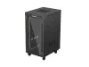 Lanberg FF01-6822-12BL 19" 22U SZÉL:600mm MÉLY:800mm MAG:1239mm lapraszerelt LCD üvegajtós fekete álló rack szekrény