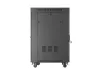 Lanberg FF01-6822-12BL 19" 22U SZÉL:600mm MÉLY:800mm MAG:1239mm lapraszerelt LCD üvegajtós fekete álló rack szekrény